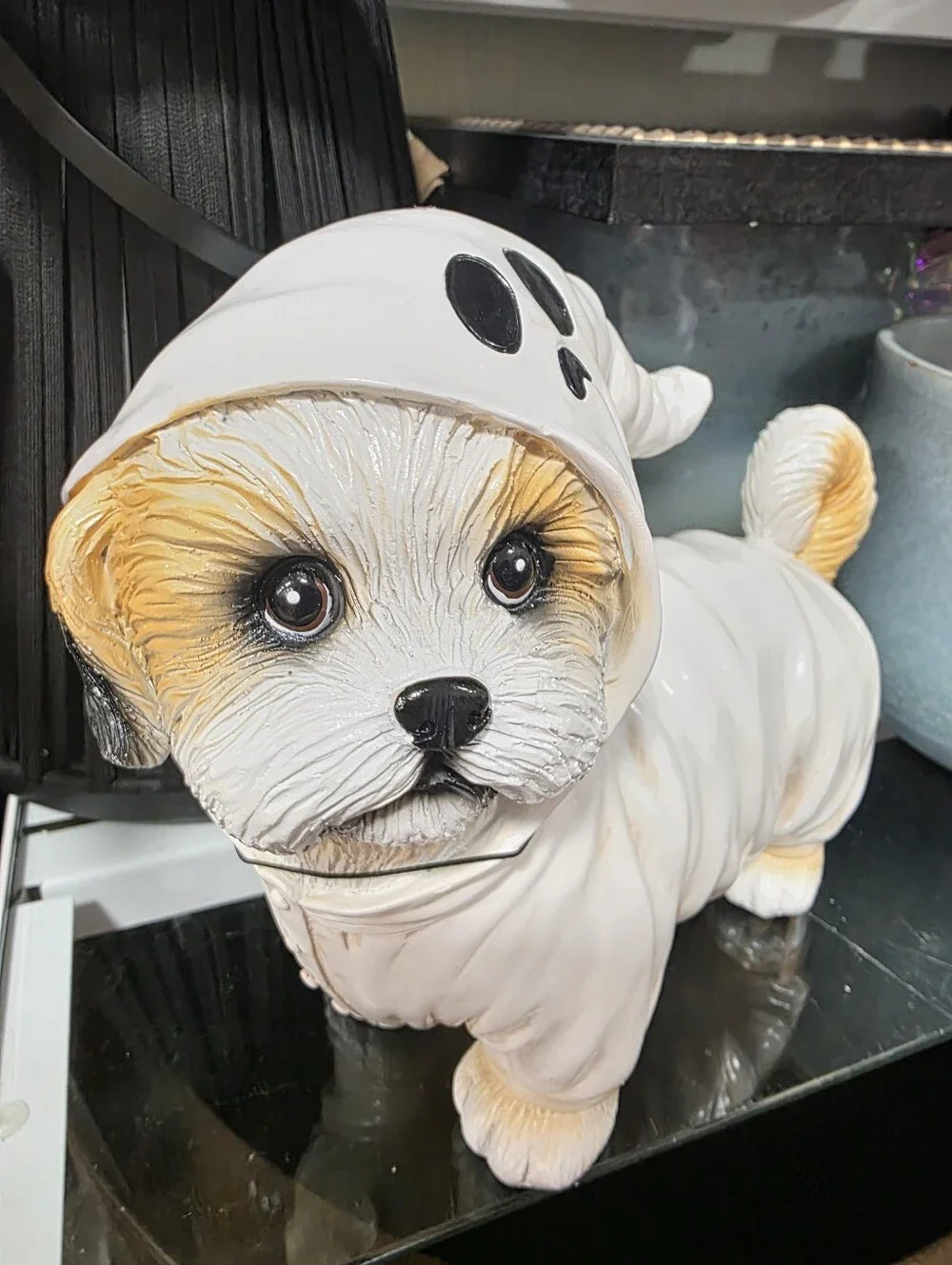 Halloween Shih Tzu Dog Ghost Figurine Viral New